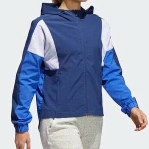 Adidas SID wind jacket NWT size Med Blue color block Women’s